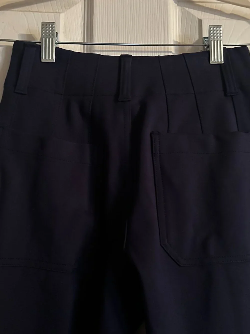 ✨ Anthropologie Maeve The Colette Knit Wide-Leg Cropped Pants in Navy - Picture 5 of 8